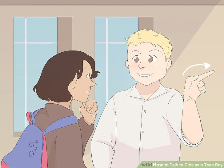 Drawing Of A Girl and Boy Talking How to Talk to Girls as A Teen Boy with Pictures Wikihow