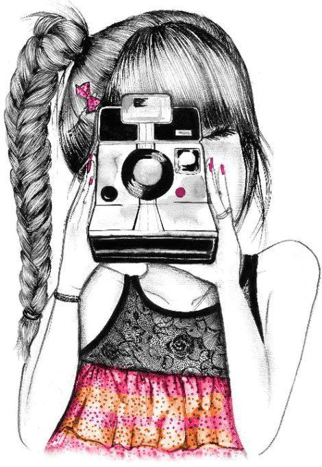 Drawing Of A Girl and Camera Pin by Angelina Alcoverde D On Things I Want to Draw Drawings