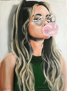 Drawing Of A Girl Blowing Bubble Gum 385 Best Bubble Gum Images In 2019 Drawings Paintings Bubble Gum