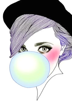 Drawing Of A Girl Blowing Bubble Gum 57 Best Bubble Lisha Images Bubble Gum Chewing Gum Artist