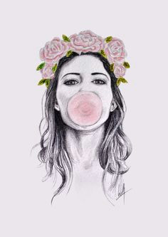 Drawing Of A Girl Blowing Bubble Gum 69 Best Blowing Bubblegums Images Bubble Gum High Fashion