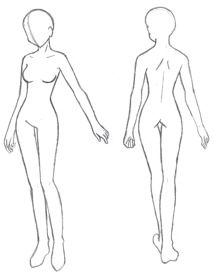 Drawing Of A Girl Body Female Body Sketch Lovely Anime Body Template New Media Cache Ec0