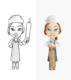 Drawing Of A Girl Chef 393 Best Cartoon Chefs Images Kitchen Art Chefs Kitchen Prints