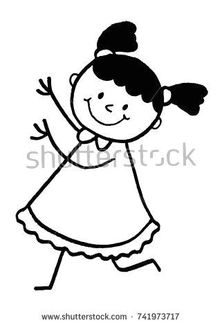 Drawing Of A Girl Child Stick Figure Girl Child Running Stick Figures Pinterest Stick