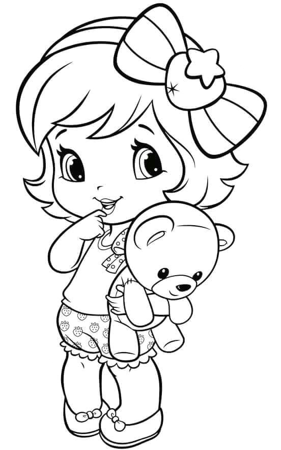 Drawing Of A Girl Color Coloring Pages Little Girl Kids Zone Coloring Pages Galore
