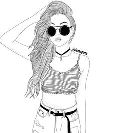 Drawing Of A Girl Dabbing 65 Best Drawings Black White Images