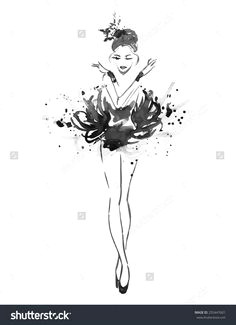 Drawing Of A Girl Dancing Ballet Die 44 Besten Bilder Von Balett Ballerina Drawing Abstract Art