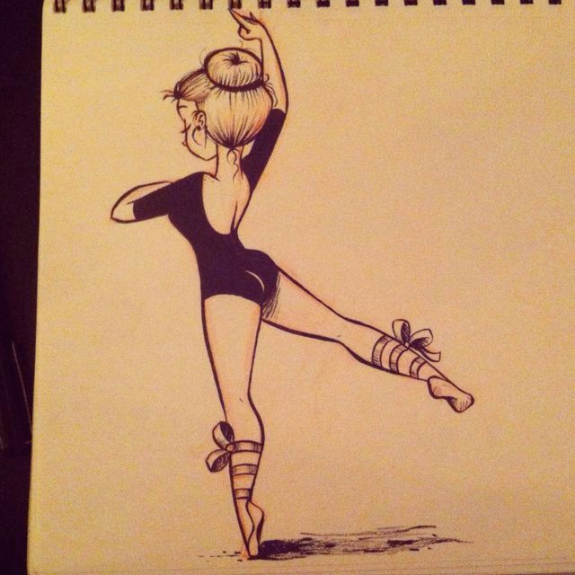 Drawing Of A Girl Dancing Ballet Inspiration Inspiration Drawings Ballerina Drawing Art