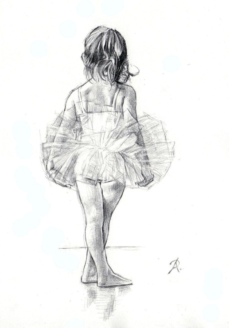 Drawing Of A Girl Dancing Little Ballerina by Abdonjromero On Deviantart Deviantart Ballet