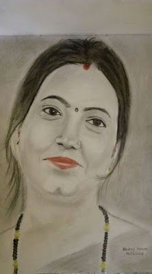 Drawing Of A Girl Doctor Dr Jyoti Kumari Bhagalpur Color Pencil Drawing Of Indian Woman by