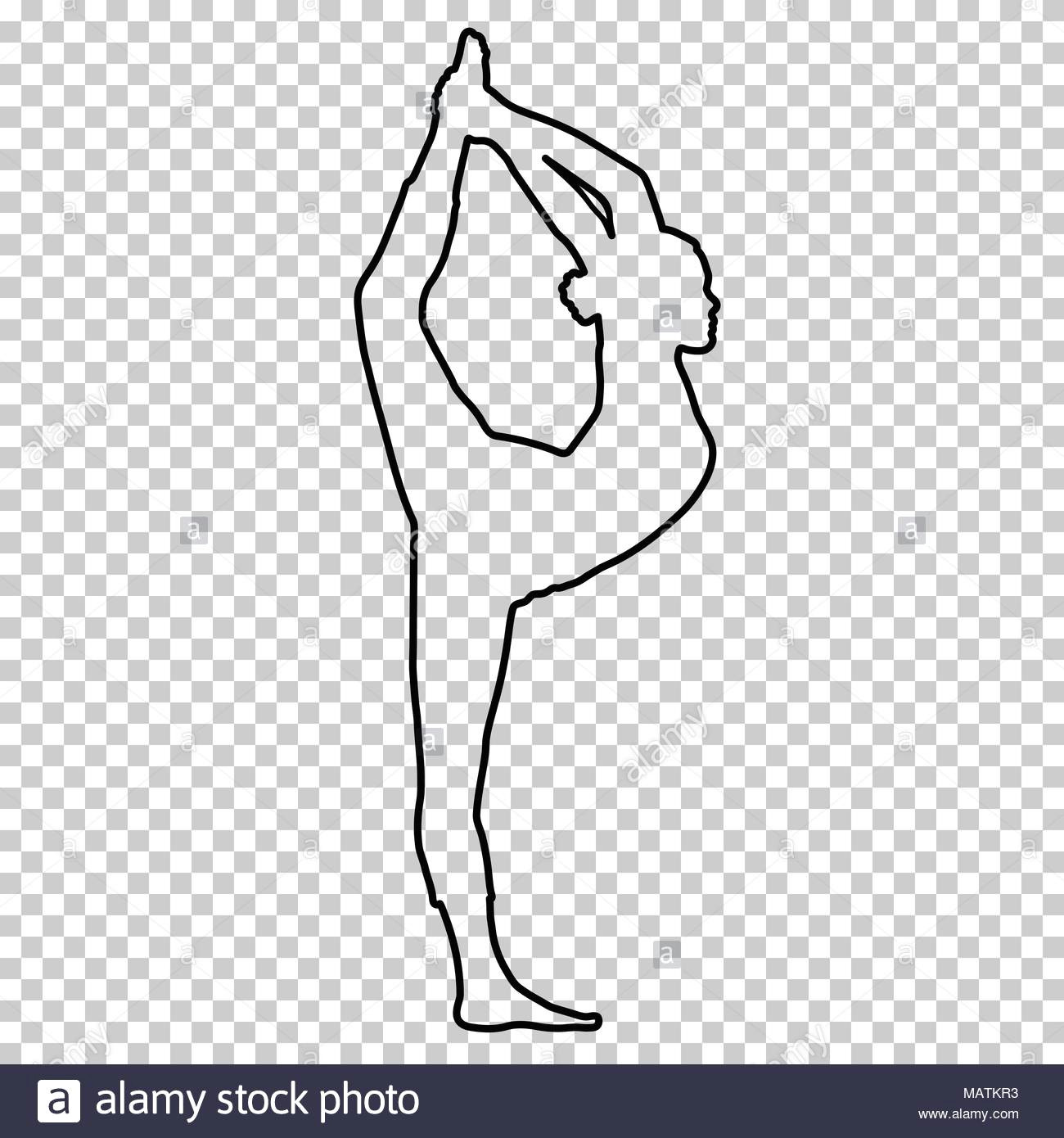 Drawing Of A Girl Doing A Handstand Indian Woman Silhouette Black and White Stock Photos Images Alamy