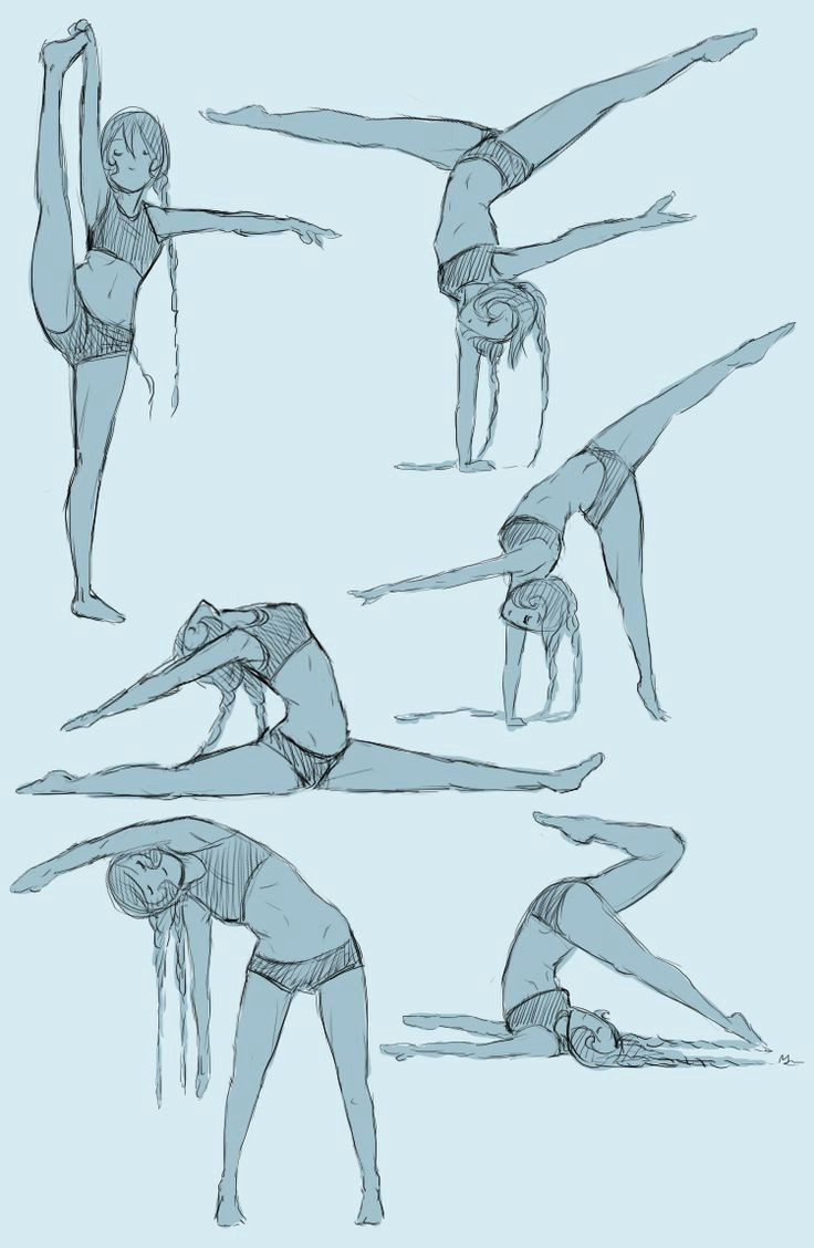 Drawing Of A Girl Doing Gymnastics Image Result for Sassy Cartoon Body Sketches Gymnastics forms