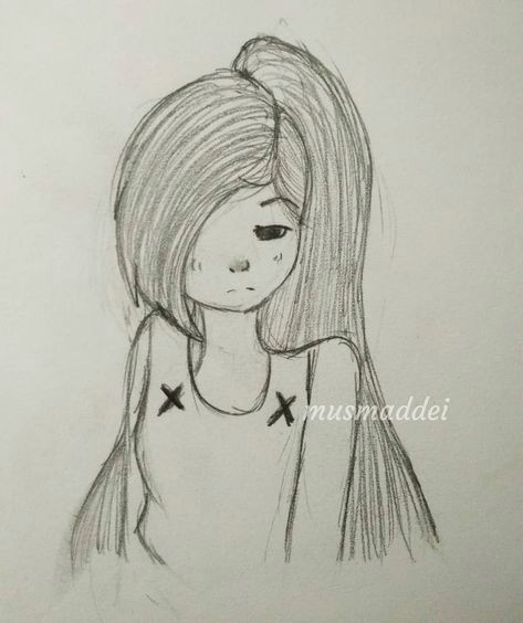 Drawing Of A Girl Doing Painting Pin Od Spooky Girl Na My Art W 2018 Art Sketches Sketches I