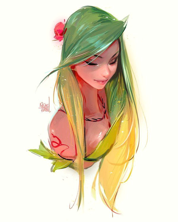 Drawing Of A Girl Doing Painting Ross Tran Drawings Pinterest Drawings Art and Art Sketches