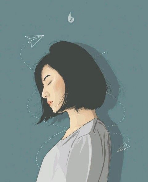 Drawing Of A Girl Dreaming Pin by Yua N Sha Fa N On the Girls Pinterest Illustration