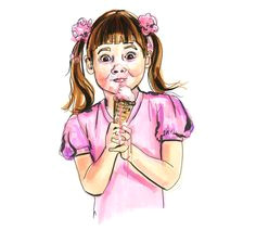 Drawing Of A Girl Eating Ice Cream 117 Best Ice Cream and Lollipops Images Drawings Paintings