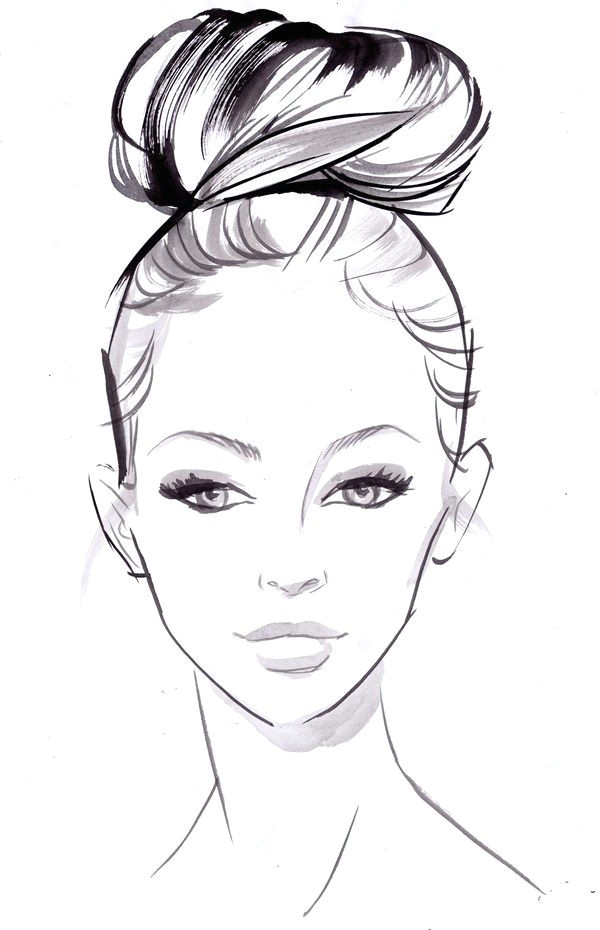 Drawing Of A Girl Face Easy Sneak Peek How to Bridal Hairstyles In 2019 Fashion Illustrations