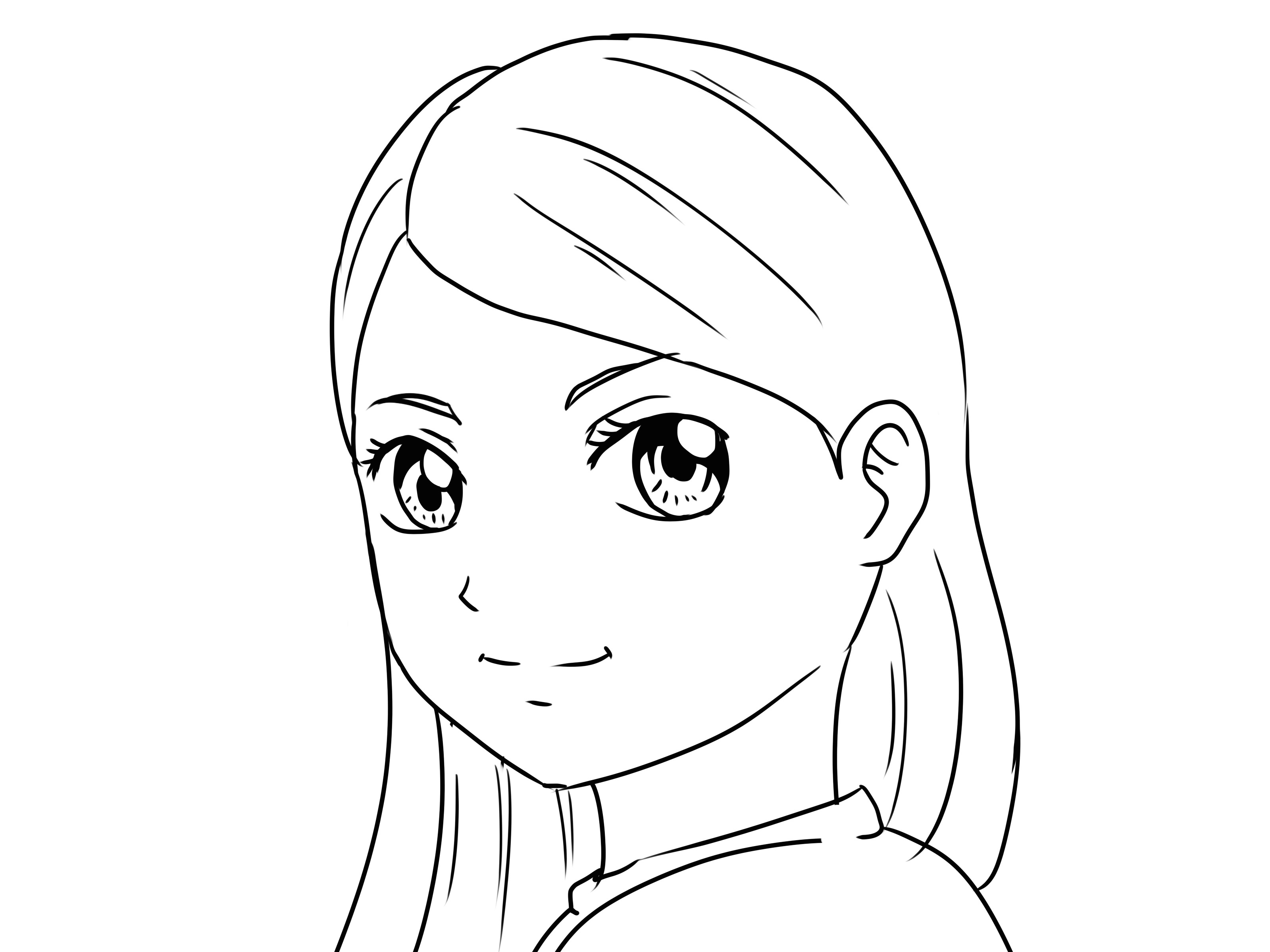 Drawing Of A Girl Face Step by Step Free Easy Girl Drawing Download Free Clip Art Free Clip Art On