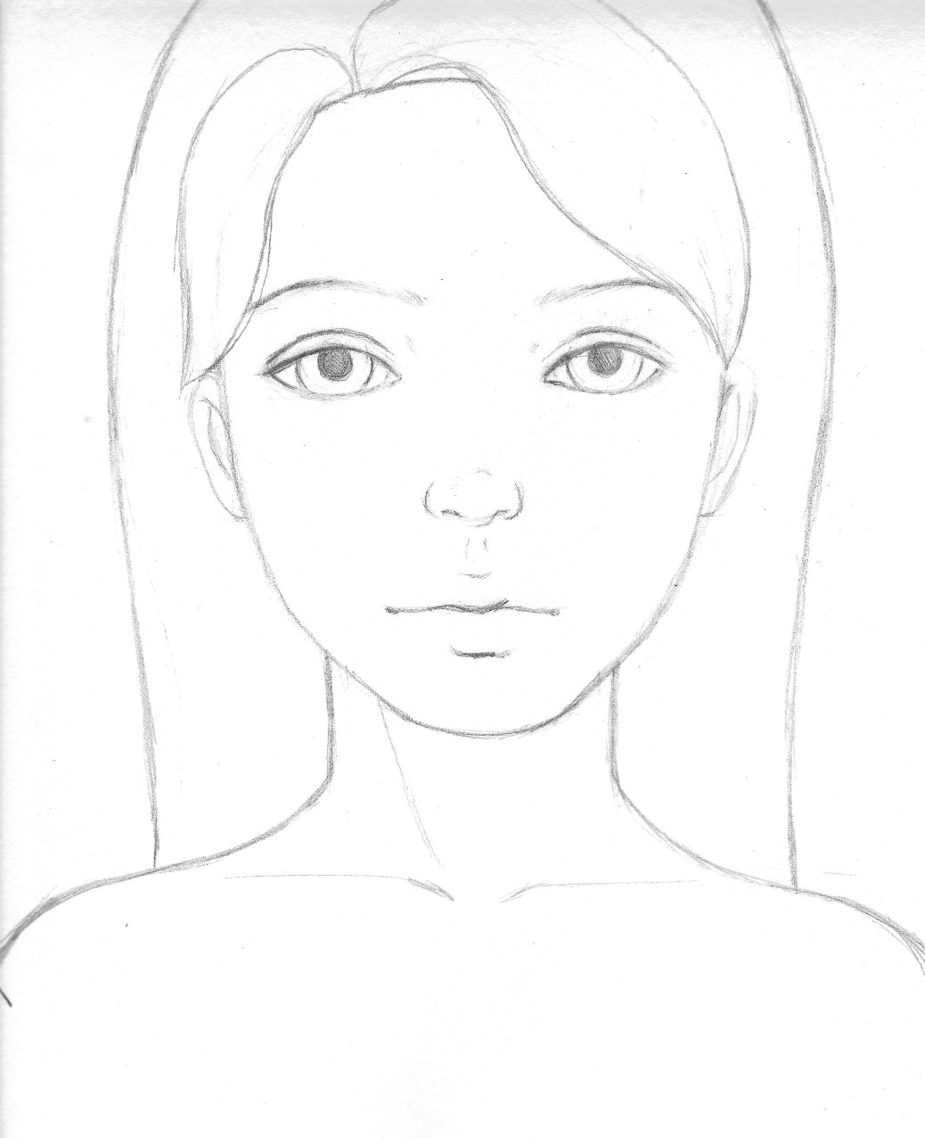 Drawing Of A Girl Face Step by Step Free Easy Girl Drawing Download Free Clip Art Free Clip Art On