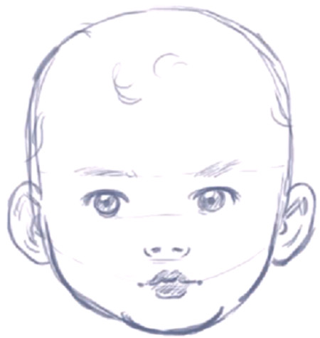 Drawing Of A Girl Face Step by Step How to Draw A Baby S Face Head with Step by Step Drawing