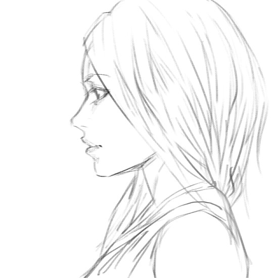 Drawing Of A Girl Facing Sideways Girl Side View Sketch by Bunsyo On Deviantart Art Stuff 3
