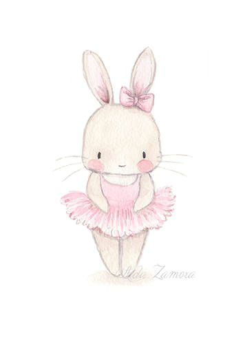 Drawing Of A Girl for Nursery Set Of Three Children S Art Ballerina Bunnies Nursery Girl Print