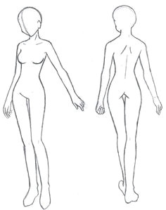 Drawing Of A Girl Full Body 77 Best Drawing Female Full Body Images