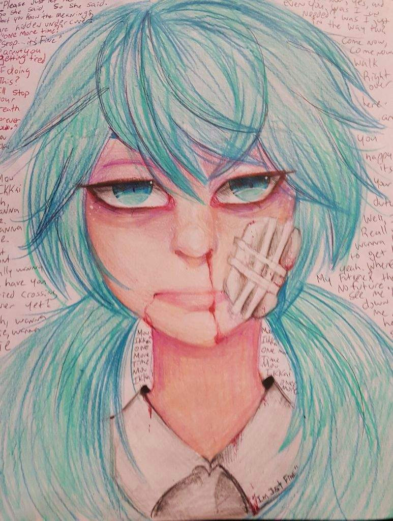 Drawing Of A Girl Hiding Hatsune Miku Rolling Girl Vocaloid Amino
