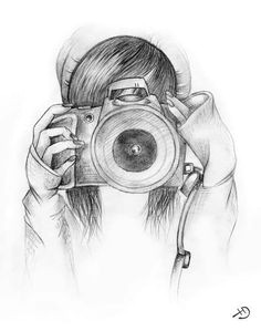 Drawing Of A Girl Holding A Camera 1032 Fantastiche Immagini Su Cameras and Photos Illustrations