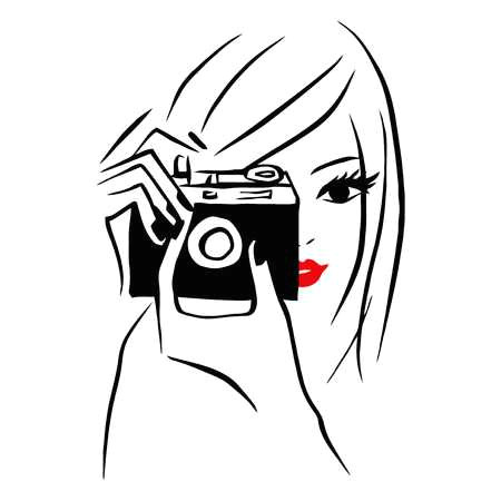 Drawing Of A Girl Holding A Camera 27 510 Cartoon Camera Stock Illustrations Cliparts and Royalty Free