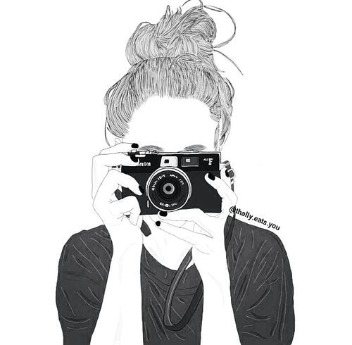 Drawing Of A Girl Holding A Camera A D Aa E N Oday Ad Azi Nga A Sue9160a A R T Drawings Tumblr