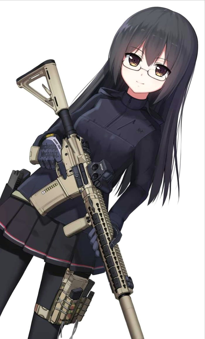 Drawing Of A Girl Holding A Gun Anime Girls with Guns Part 258 Character Art Anime Anime Art