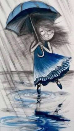 Drawing Of A Girl Holding An Umbrella 830 Best Rain Bumbershoots Images Umbrellas Drawings In the Rain
