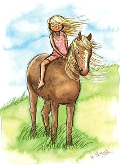 Drawing Of A Girl Horse 39 Best sorozat Phyllis Harris Images Childrens Wall Art Wall Art