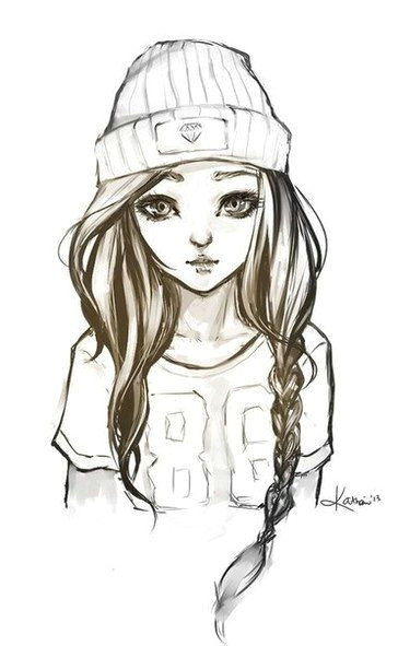 Drawing Of A Girl In A Beanie D D N D D N D N D D D D D D Fashion Illustrations Drawings Cool Drawings