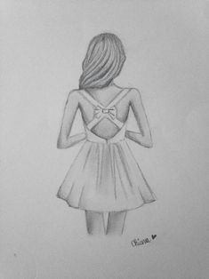 Drawing Of A Girl In A Dress Easy Girl Fashion Dress Drawing Stripes Art Diy Drawings Art