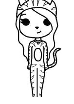 Drawing Of A Girl In A Onesie Tiger Onesie Chibi Templates In 2018 Pinterest