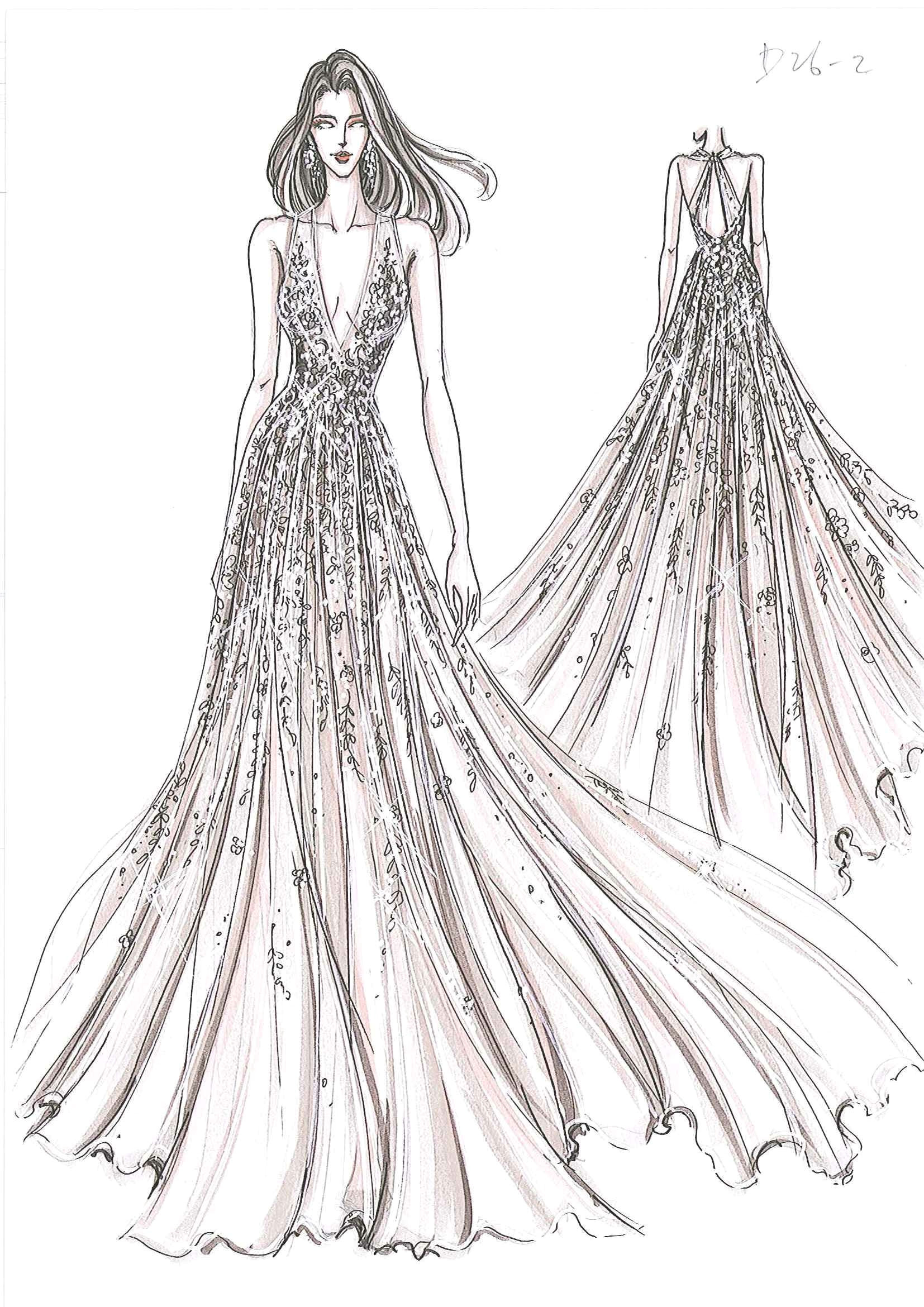 Drawing Of A Girl In Gown 439 Best Wedding Gown Sketches Images Fashion Illustrations