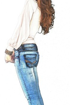 Drawing Of A Girl In Jeans 208 Best forever In Blue Jeans Illustration Images In 2019