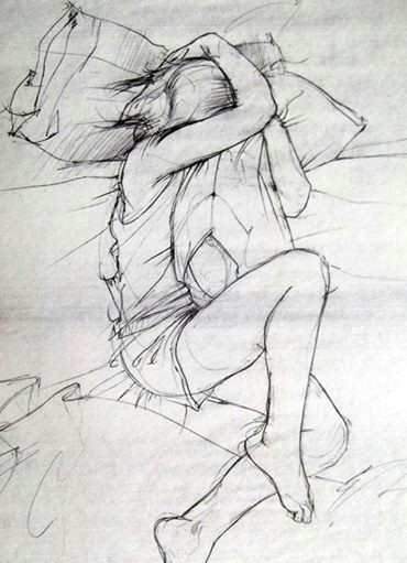 Drawing Of A Girl In Pain La Douleur Exquise French N the Exquisite Pain Of Wanting the