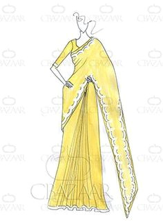 Drawing Of A Girl In Saree 412 Best Indian Fashion Illustrations Images In 2019 Fashion