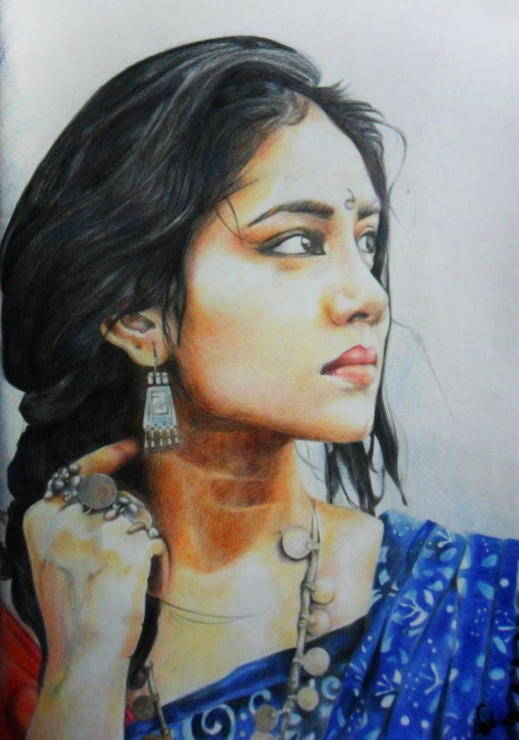Drawing Of A Girl In Saree Girl In Blue Saree by Sufiaeasel Deviantart Com On Deviantart
