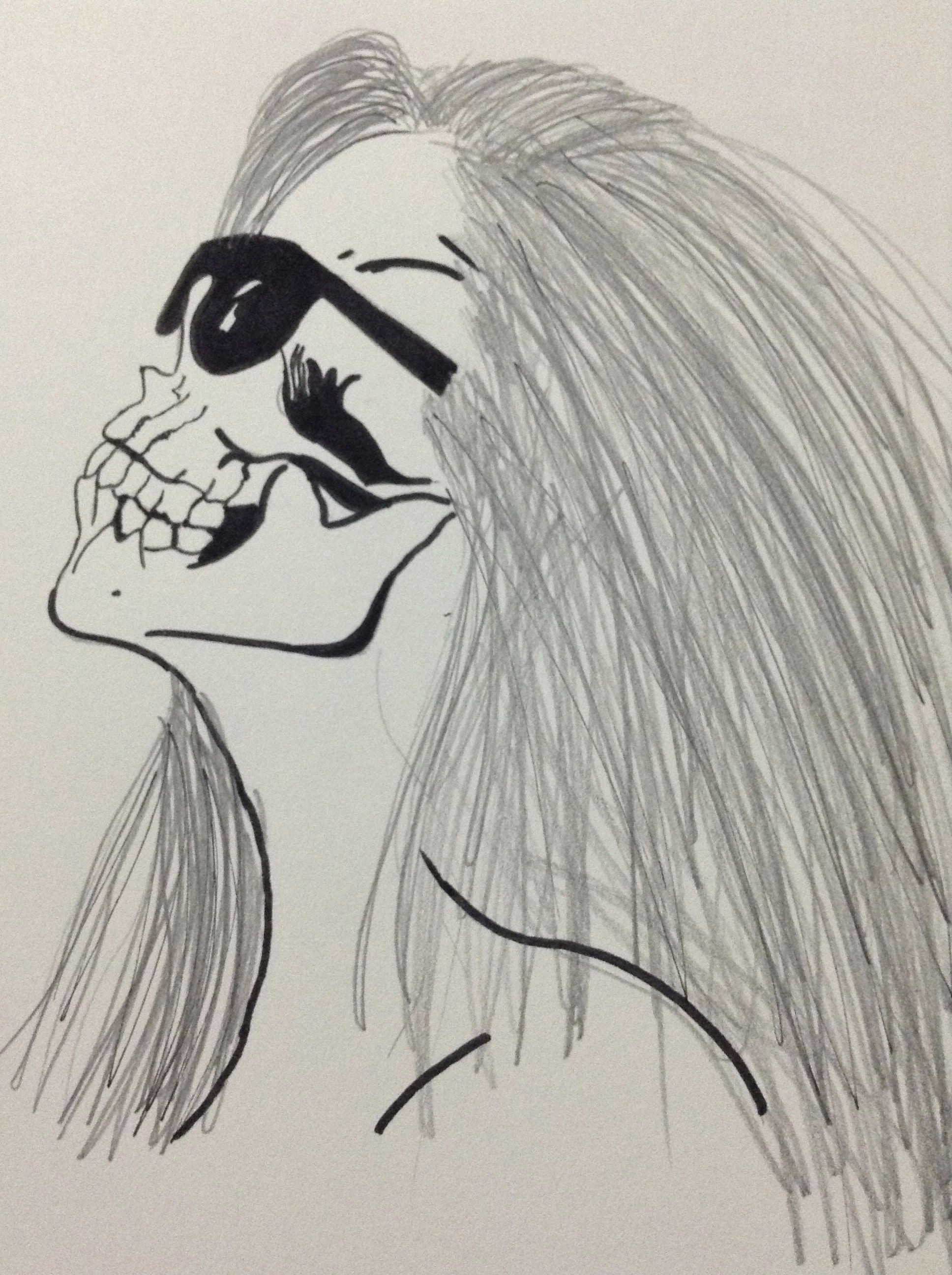 Drawing Of A Girl In Saree My Skull Girl Drawing Girl Drawings Drawings Und Skull