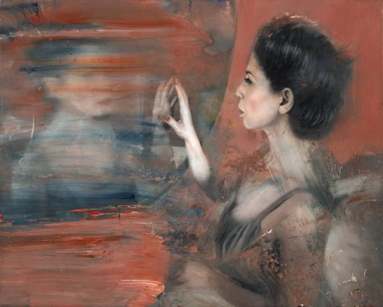 Drawing Of A Girl In the Mirror Woman at the Mirror Painting by Nicola Pucci Darko P P