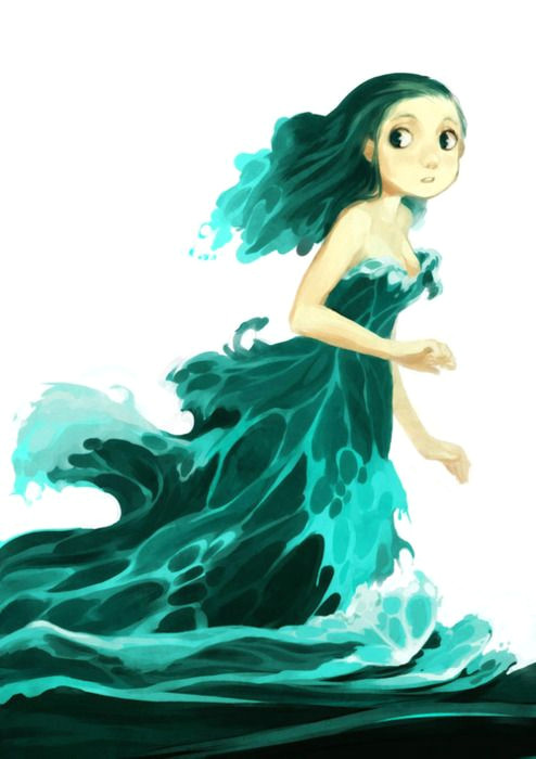 Drawing Of A Girl In Water Water Girl Character Design Animated Cartoon In 2019 Art