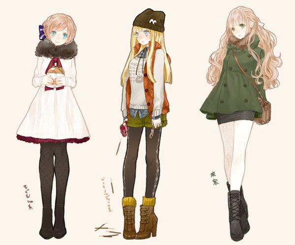 Drawing Of A Girl In Winter Winter Girl 2 A A Illustration A Anime Anime Outfits Draw