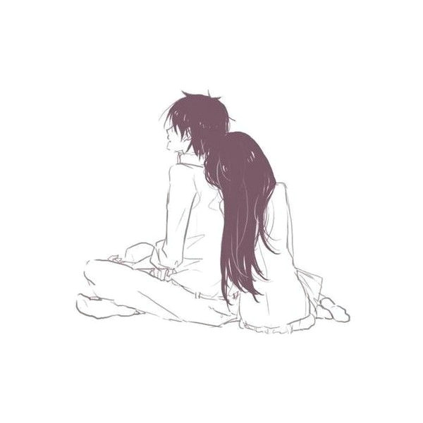 Drawing Of A Girl Kneeling Anime Couple A Liked On Polyvore Polyvore Pinterest Anime