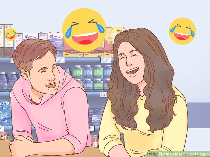 Drawing Of A Girl Laughing 4 Ways to Make A Girl Laugh Wikihow