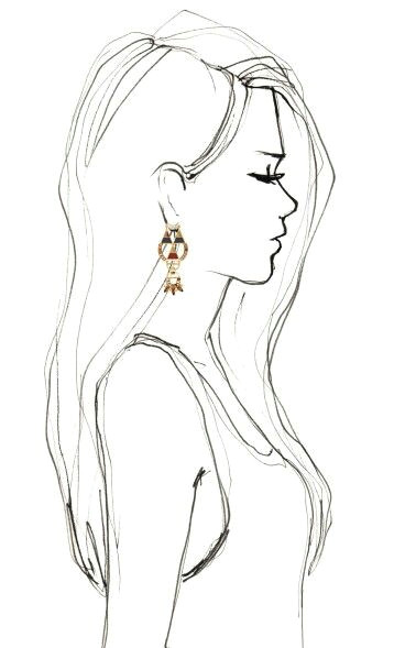 Drawing Of A Girl Looking Over Her Shoulder Drawing Side Profile Girl Sketch Inspiration Drawings Art Art