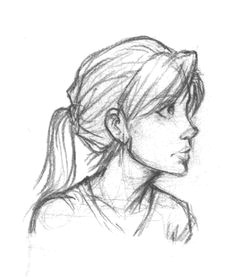 Drawing Of A Girl Looking Sideways Girl Side View Sketch by Bunsyo On Deviantart Art Stuff 3